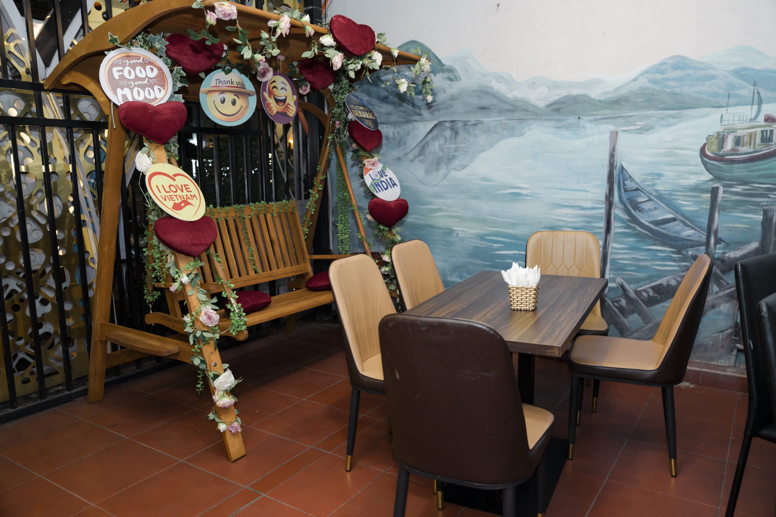 Photo check-in spot at the best Indian restaurant in Da Nang